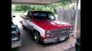 1984 Chevrolet C10 Silverado on 22quot Coys wth 46 dropp [upl. by Anirav161]