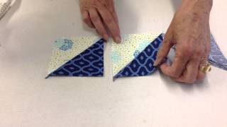 Pressing Half Square triangles by Debbie Maddy [upl. by Airottiv465]