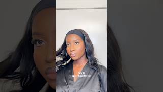 FLAWLESS LIQUID BLUSH APPLICATION blush darkskinmakeup blushhack fentyglow liquidblush [upl. by Valerle771]