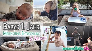 Babys erstes Jahr 🥰 Meilensteine Entwicklung amp Spielideen  mamiblock [upl. by Nomead]