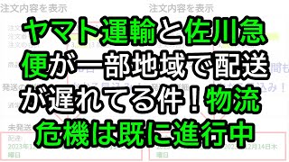 ヤマト運輸と佐川急便が一部地域で配送が遅れてる件！物流危機は既に起きてる [upl. by Annohs]