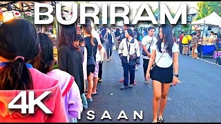 Welcome To Buriram Isaan Vlog  Thailand Nightlife 4k [upl. by Cami]