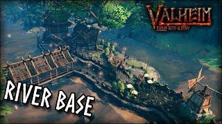 I Built a Beautiful River Base in Valheim  Valheim Builds [upl. by Aelrac]