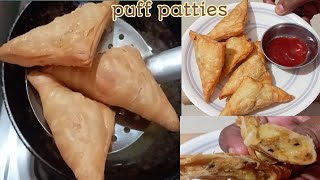 Aloo puff patties recipeHow to make bakery style puff patties at home in quick and easy way [upl. by Acherman]