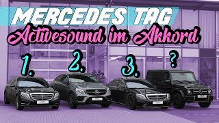 Aktiv Auspuff Sound für Mercedes  Mercedes MEGA Tag  GLS GLE und 2 mal SKlasse  SCHAWE [upl. by Ahselet]