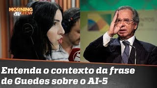 Mariana Brito sobre Guedes e o AI5 A imprensa noticiou de maneira sensacionalista até canalha [upl. by Errick]