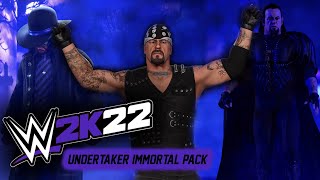 Undertaker Immortal Pack  EntrancesSignatureFinisherVictories  WWE 2K22 PS5 [upl. by Nahtannhoj114]