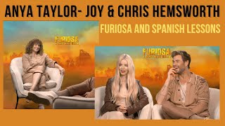 ANYA TAYLOR JOY AND CHRIS HEMSWORTH FURIOSA AND SPANISH LESSONS [upl. by Parshall]