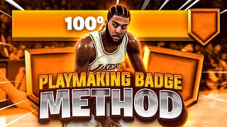 BEST PLAYMAKING BADGE METHOD FOR NBA 2K22 HOW TO GET PLAYMAKING BADGES FAST IN NBA 2K22 [upl. by Nybor]