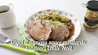 Gigot dagneau sauce moutarde tandoori Emile Noël  recette facile Odélices [upl. by Chandra]