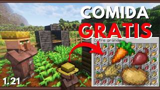 🌾 ¡La Granja de Comida Infinita en Minecraft 121 Nunca Pasarás Hambre 🚀 [upl. by Begga807]