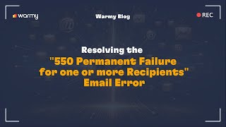 Resolving the quot550 Permanent Failure for One or More Recipientsquot Email Error [upl. by Lehsreh]