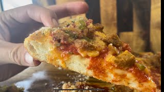 The best pizza in the world 🌎 no cap pizza veganrecipes vegan howtomakepizzadough foodie [upl. by Gault933]