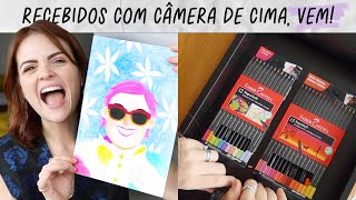 RECEBIDOS COM CÂMERA DE CIMA E MUITOS LIVROS • Karol Pinheiro [upl. by Eniamahs]