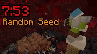 2nd Minecraft Random Seed Glitchless in 753 [upl. by Lucais969]