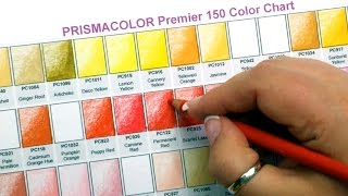 Prismacolor Premier Colored Pencils 150 Color Swatches [upl. by Gearard809]