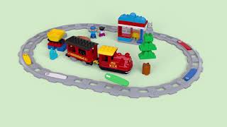 LEGO 10874 DUPLO Town Steam Train Toy Building Set Smyths Toys [upl. by Essenaj351]