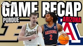 Purdue vs Arizona Game Recap [upl. by Ocana941]