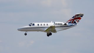 Flying the Flag  Naljets Cessna 525 CitationJet GKION at Cambridge [upl. by Urbanus950]