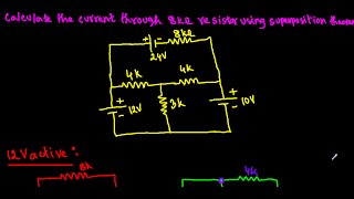 Superposition Theorem  Example 3 Very Hard [upl. by Oxford356]