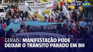 Manifestação de servidores da educação dificulta o trânsito em BH [upl. by Ynot]