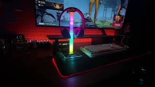 Gaming Headphone Stand PC Accessories  RGB Headset Stand with 2 USB Charger [upl. by Grimes612]