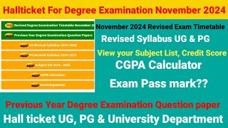 MSU UG PG Nov24 Degree Exam Hall ticket Previous Year QuestionPaper UG PG Revised Syllabusmsunive [upl. by Retrac]