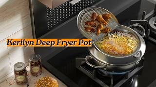 Kerilyn Deep Fryer Pot  Stainless Steel Deep Fryer Pot  Deep Fryer Pot For Turkey  Deep Fryer Pot [upl. by Martres]