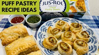 3 Puff Pastry Recipes  Quick amp Easy Appetizers I How to use Puff Pastry Sheet [upl. by Ettelohcin754]