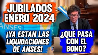 🍀JUBILADOS ENERO 2024 ¿Qué pasa con el BONO de ANSES  FECHAS de COBRO confirmadas [upl. by Itak]