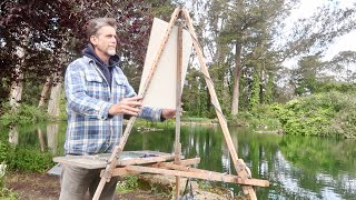 PLEIN AIR oil painting BLUE HERON LAKE san francisco CALIFORNIA [upl. by Hsemin]