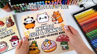 ASMR Coloring My Second Coloring Book  Relaxing Sounds🤤 [upl. by Alrats]