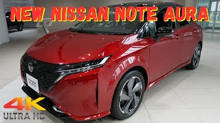 新型日産ノートオーラ 2024年レッド  NEW 2024 NISSAN AURA G FOUR leather edition Red  New Nissan Note Aura 2024 [upl. by Eikkin]