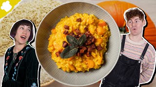 Herbstliches Kürbisrisotto  einfach und unwiderstehlich lecker 🍂 [upl. by Salema534]