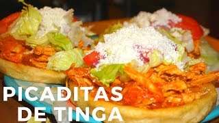 Picadas de Tinga Estilo Guerrero Pollo y Salsa Roja [upl. by Einahpats]