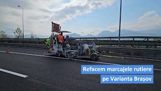 🟠Refacem marcajele rutiere de pe Varianta Brașov [upl. by Yzzik627]