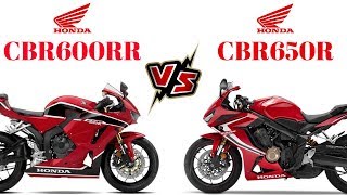 Honda CBR600RR vs Honda CBR650r 20182019 [upl. by Thunell638]