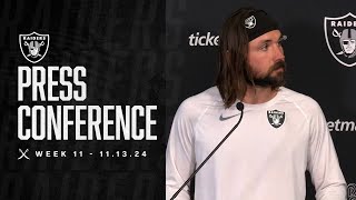 Gardner Minshew Presser  111324  Raiders  NFL [upl. by Darby]