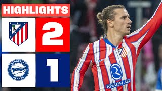 ATLÉTICO DE MADRID 2  1 DEPORTIVO ALAVÉS I RESUMEN LALIGA EA SPORTS [upl. by Joash]