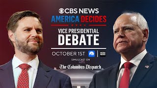 Vance vs Walz 2024  Simulcast CBS News Vice Presidential Debate live amid Springfield controversy [upl. by Atikihs]