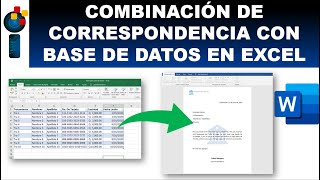 CREAR UNA COMBINACIÓN DE CORRESPONDENCIA COMBINANDO WORD Y EXCEL [upl. by Nahta]