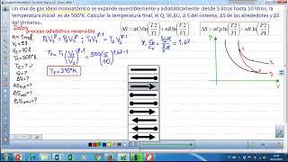 Proceso adiabatico reversible entropia energia interna [upl. by Ursulette]