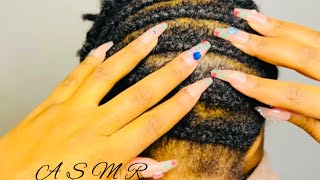 ASMR super attentive and relaxing scalp scratching with long nails asmr relax [upl. by Carmela30]