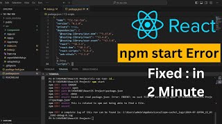 npm start not working  How to fix npm error in React  How to fix npm start problem ENOENT Error [upl. by Fairlie]