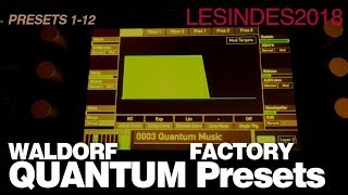 WALDORF QUANTUM  FACTORY PRESETS 112 [upl. by Okram728]