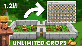 Minecraft Villager AFK Crop Farm 121 Tutorial  Potato Wheat Carrot [upl. by Silberman199]