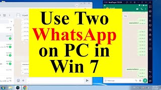 How To Use Two WhatsApp Accounts in One Laptop PC on Window 7 from dual multiple Numbers Calls 2024 [upl. by Gladdie]