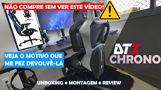 Cadeira Gamer DT3 Chrono Cadeira Ergonômica  Unboxing  Montagem  Review [upl. by Zeculon]