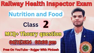 DSSSBRailway Health Inspector Exam। class 2। Nutrition and Food।sanitaryinspector healthinspector [upl. by Schechinger]