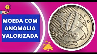 MOEDA DE 50 CENTAVOS 1998 COM ANOMALIA VALORIZADA NO MERCADO NUMISMÁTICO [upl. by Uohk]